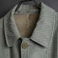 "Vintage ribbed stripe stand collar jacket"