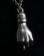 "Vivienne Westwood" Praying hands motif silver necklace