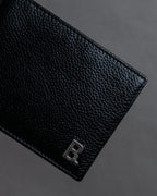 "BALENCIAGA" Logo motif money clip bi-fold wallet