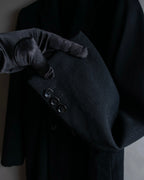 "COMME des GARCONS" Peaked lapel double-breasted long tailored jacket