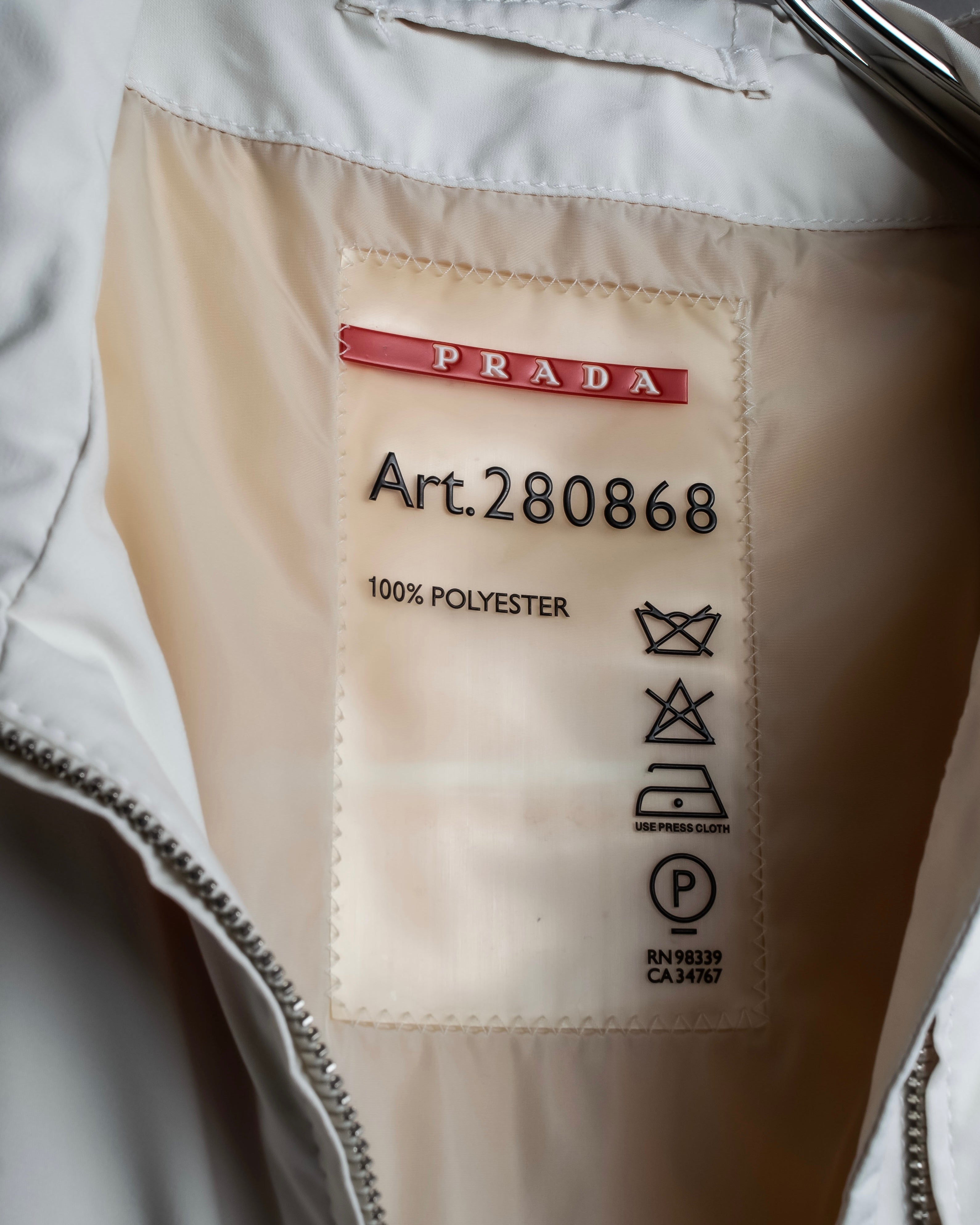 "PRADA SPORT" Double zipper hooded jacket