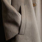 "BURBERRY" Angora mix mid length stand up collar coat