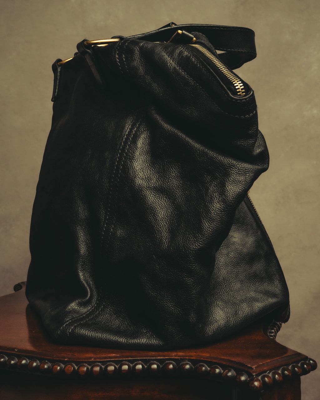 "Yves Saint Laurent" 00's-10's Slouchy leather downtown tote bag