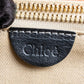 "Chloe" Leather & canvas combination design chain crossbody bag