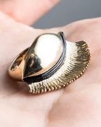 "Dior" Feather motif antique style ring