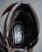"PRADA" Belt design high cut boots