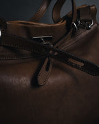 "MAURO GOVERNA" 00’s-10’s lamb leather belted draped bag