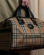 "BURBERRYS" Nova check canvas boston bag