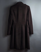 "VALENTINO" Shaped silhouette mocha brown chester coat