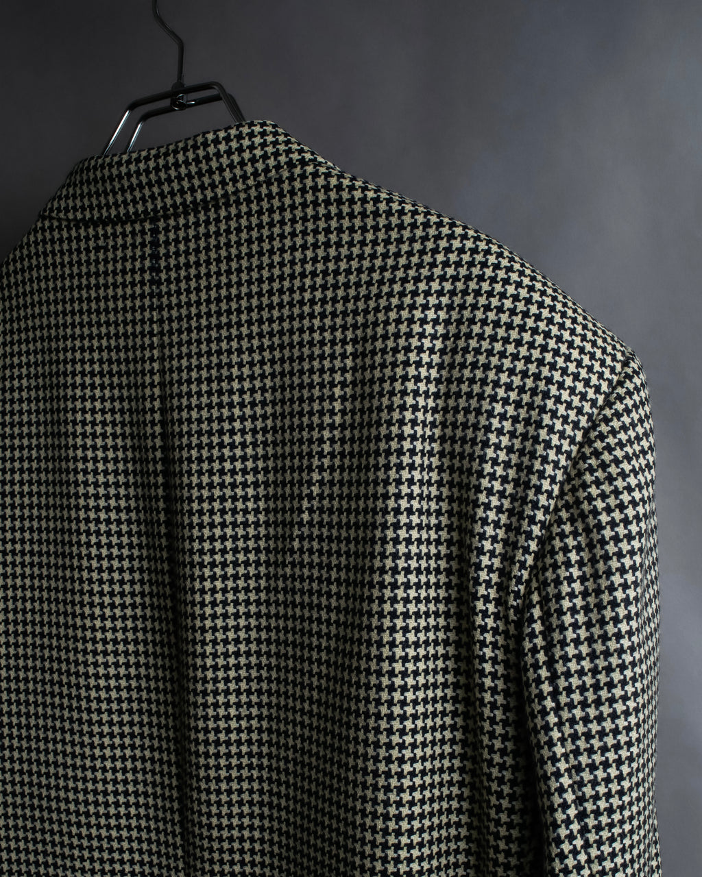 "HUGO BOSS" Houndstooth structured shoulder line tailored jacket