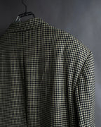 "HUGO BOSS" Houndstooth structured shoulder line tailored jacket