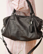 LOEWE/ Anagram 2 Way Mini Boston Hand Bag Metallic Black