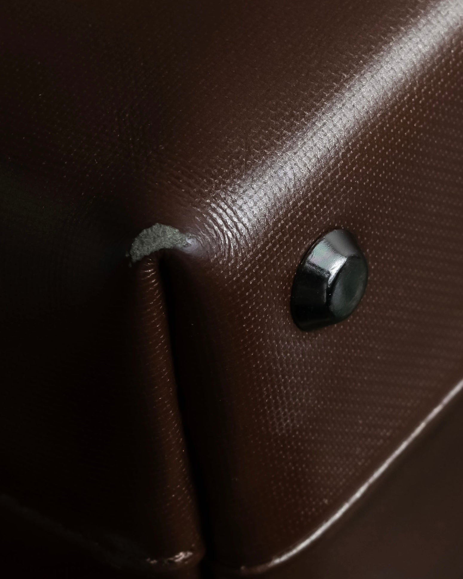 "GIVENCHY MAROQUINERIE" Trapezoidal brown leather one-handle bag