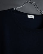 "CELINE" Hedi Slimane design compact silhouette wool knit