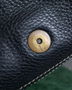 "CELINE" Gold buckle design large shoe bag shoulder bag