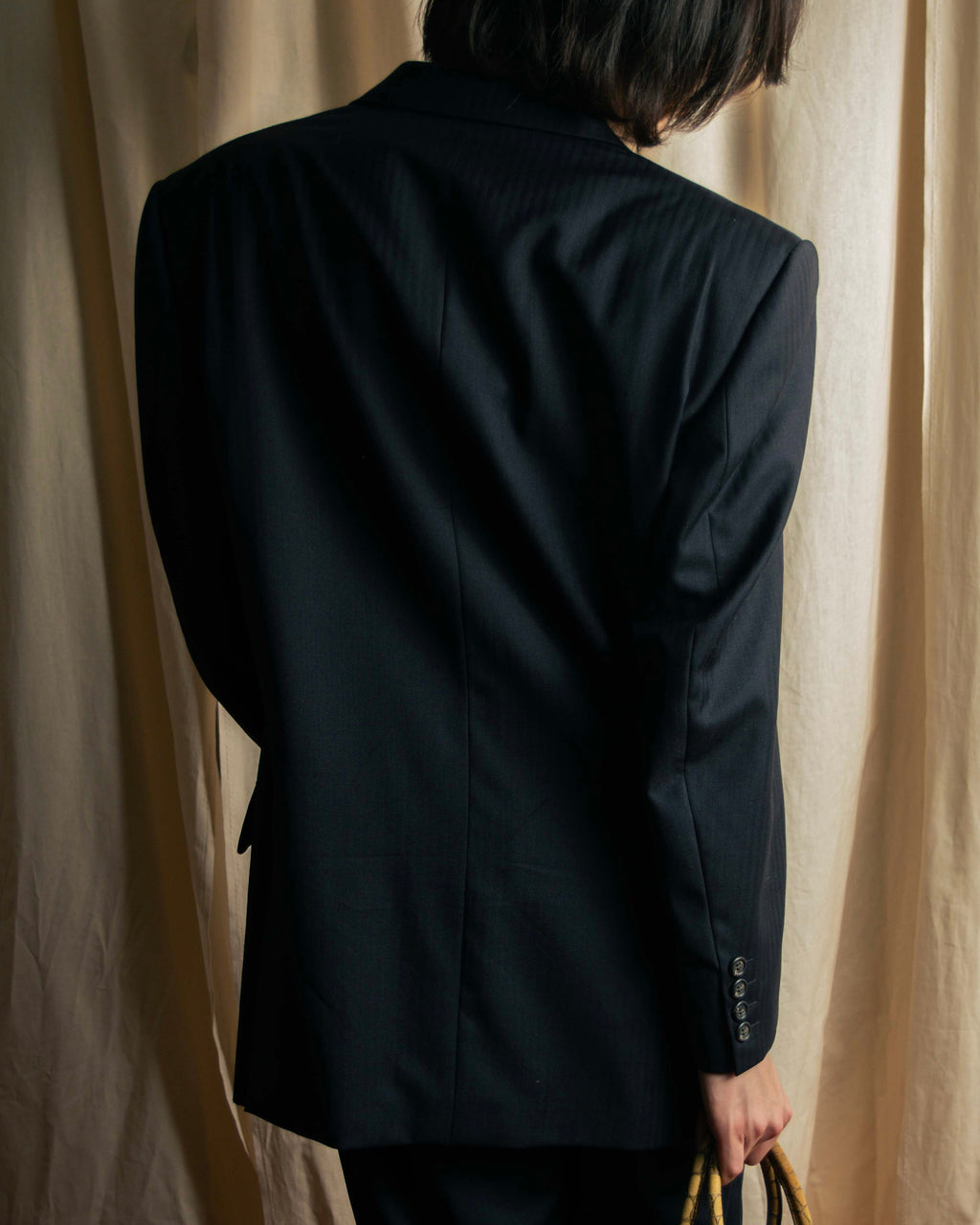 "YVES SAINT LAURENT" Classical tailoring shadow stripe pattern set up