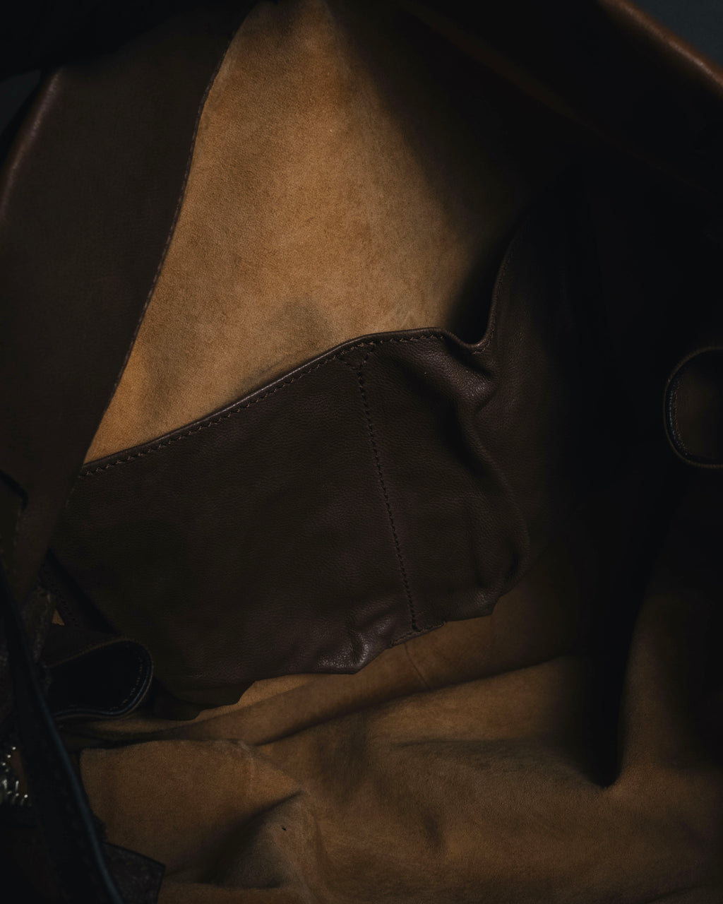 "MAURO GOVERNA" 00’s-10’s lamb leather belted draped bag