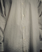 -SPECIAL- “HERMES” 80’s tonal jacquard pinstripe French cuff shirt