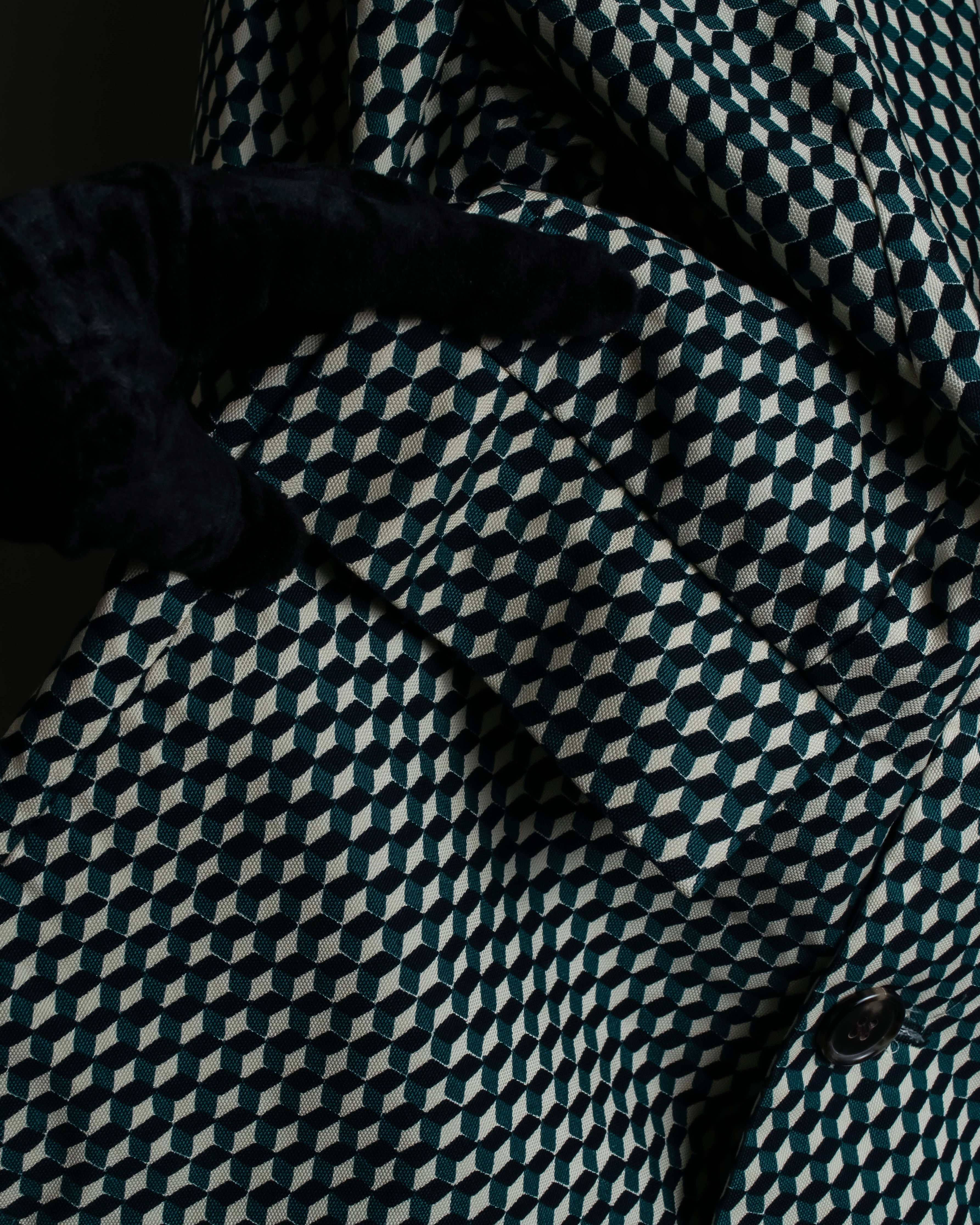 "MARNI" Geometric pattern double-breasted tailored jacket