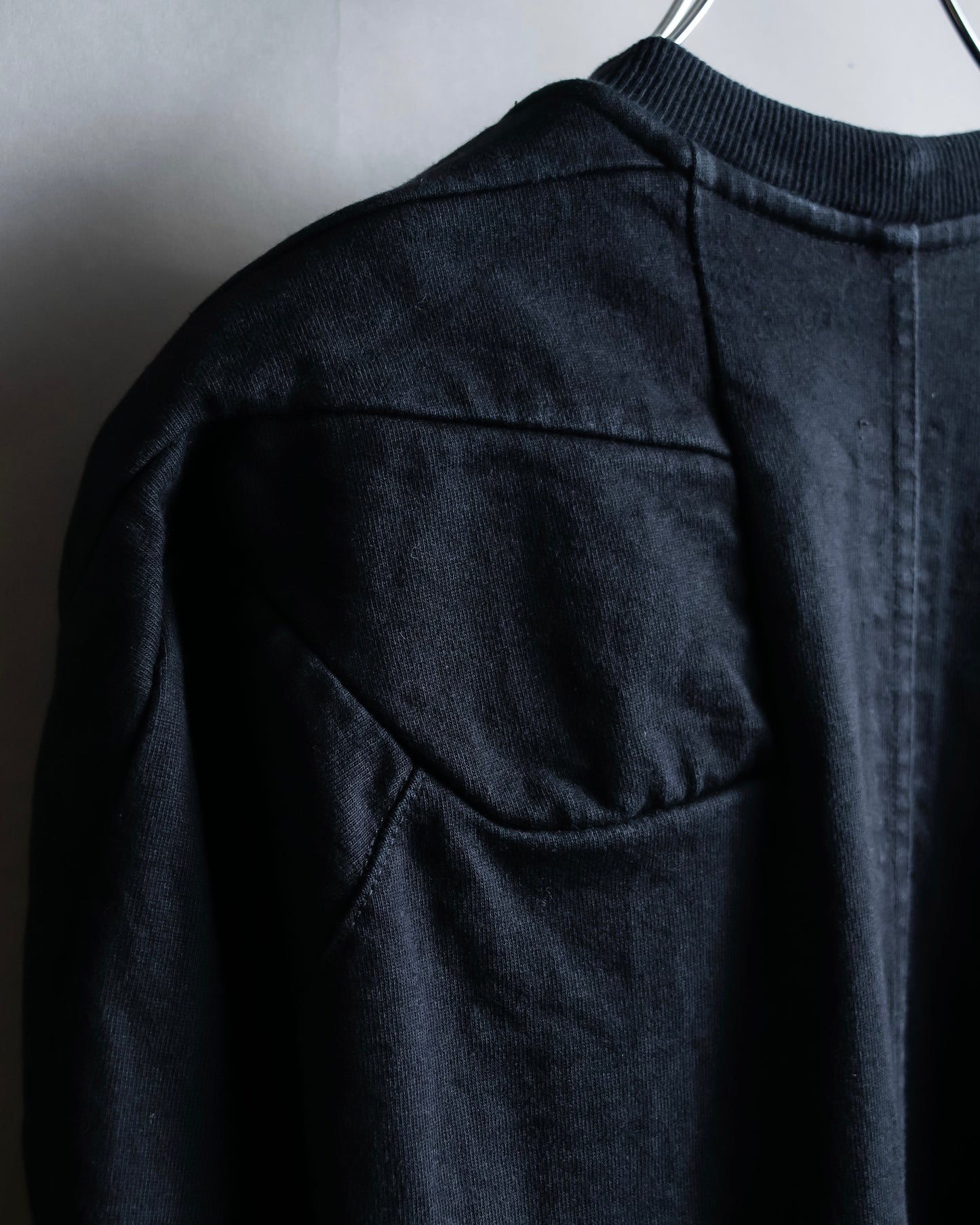 "Rick Owens" 21SS shoulder cutting designed sweatshirt