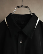 “Alexander McQueen” 10’s Layered double-collar contrast trim shirt