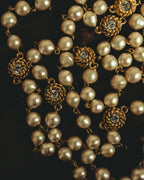 -SPECIAL- "CHANEL" 90's Pearl and crystal embellished long necklace