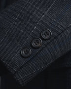 "BALENCIAGA" 90’s Cashmere blend glen check double-breasted blazer