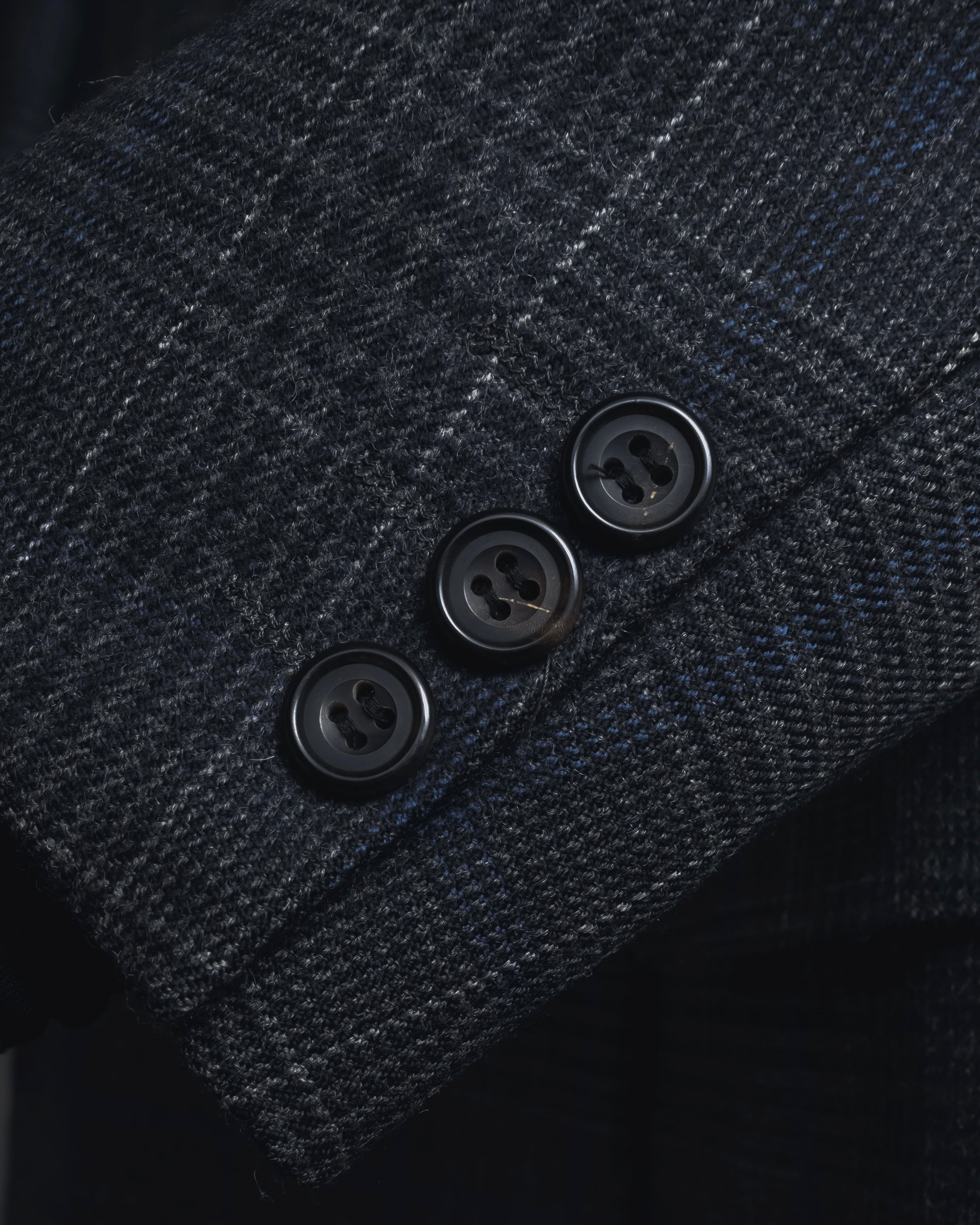 "BALENCIAGA" 90’s Cashmere blend glen check double-breasted blazer