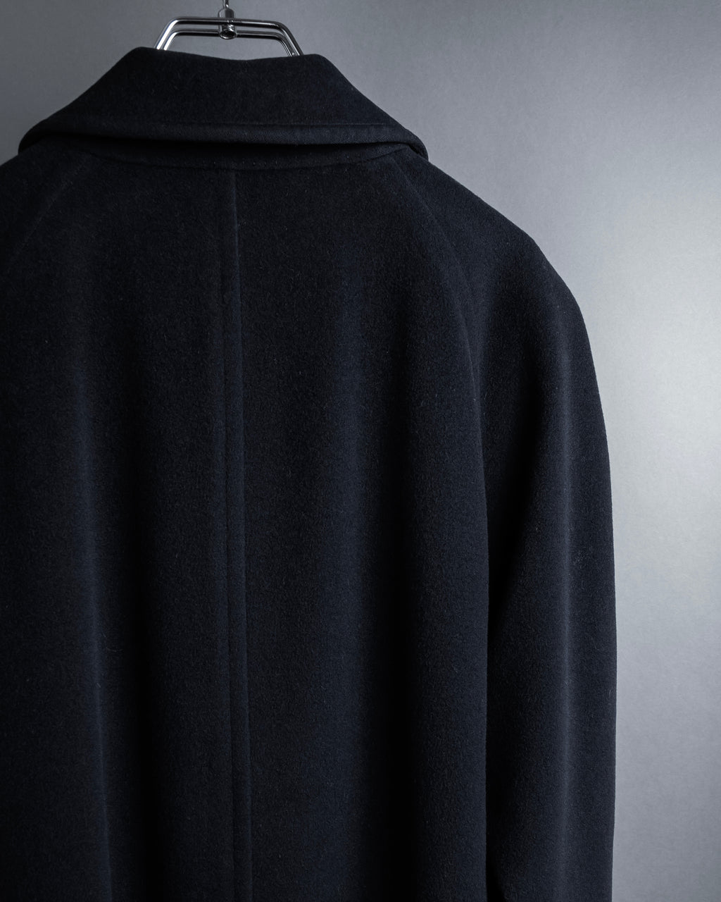 "BURBERRYS" High density wool stand collar coat