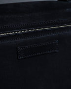 "JEAN PAUL GAULTIER" Front clasp design suede leather hand bag