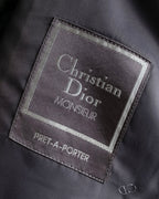 "Christian Dior" Metal button double-breasted tailored jacket