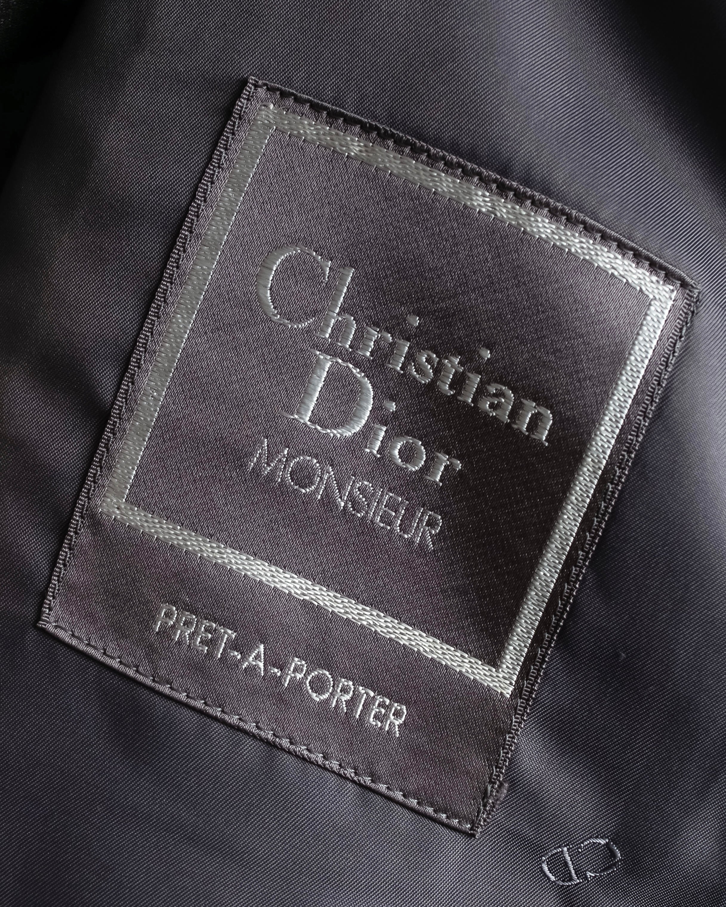 "Christian Dior" Metal button double-breasted tailored jacket
