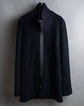 "EMPORIO ARMANI" Piping design double zipper driver's knit