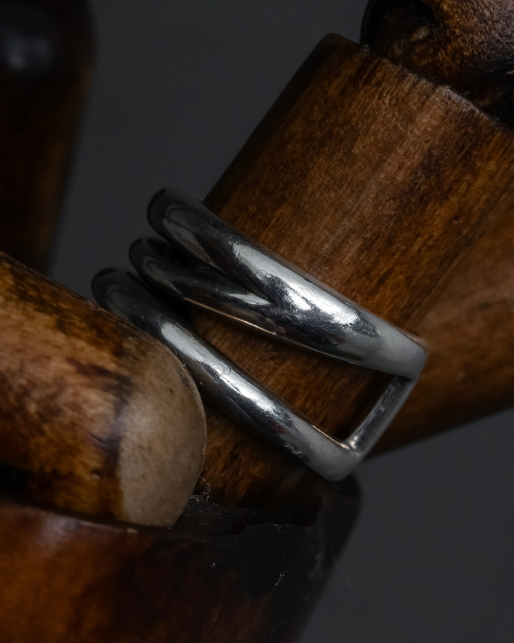 "Tiffany&Co" Open diagonal silver925 ring