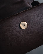 "Max Mara" Structured top handle leather shoulder bag