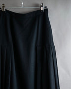 "Christian Dior" Wool draped pleated flared skirt