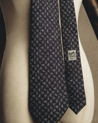 "Hermès" 80's-90's Classic jacquard silk necktie