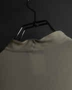 "GIORGIO ARMANI" Ivory color no collar silk shirt