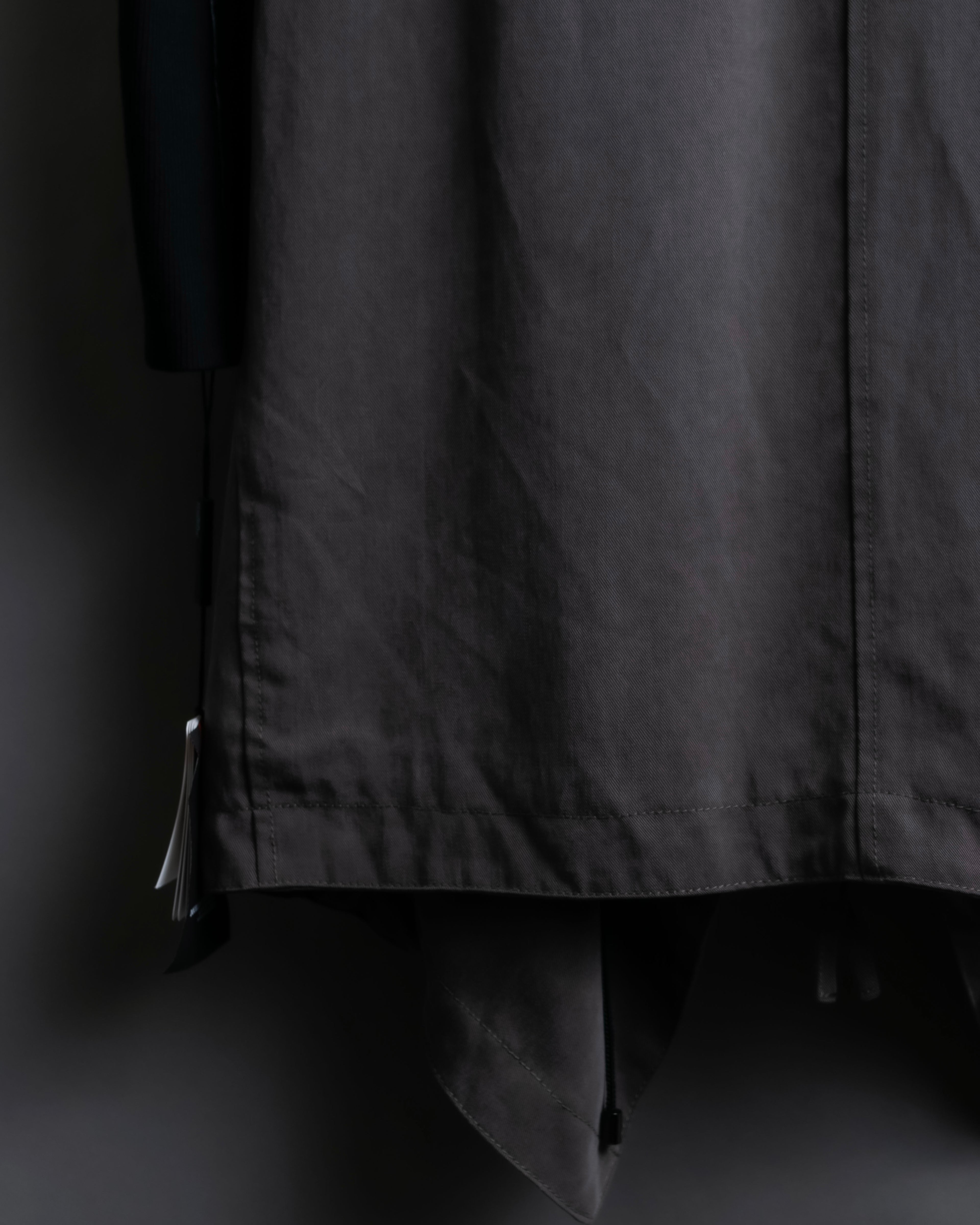 “DOUBLE STANDARD CLOTHING” Designed sleeve hooded middle coat