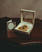 -SPECIAL- “Christian Dior” 80’s-90’s Sunburst amber glass pendant brooch