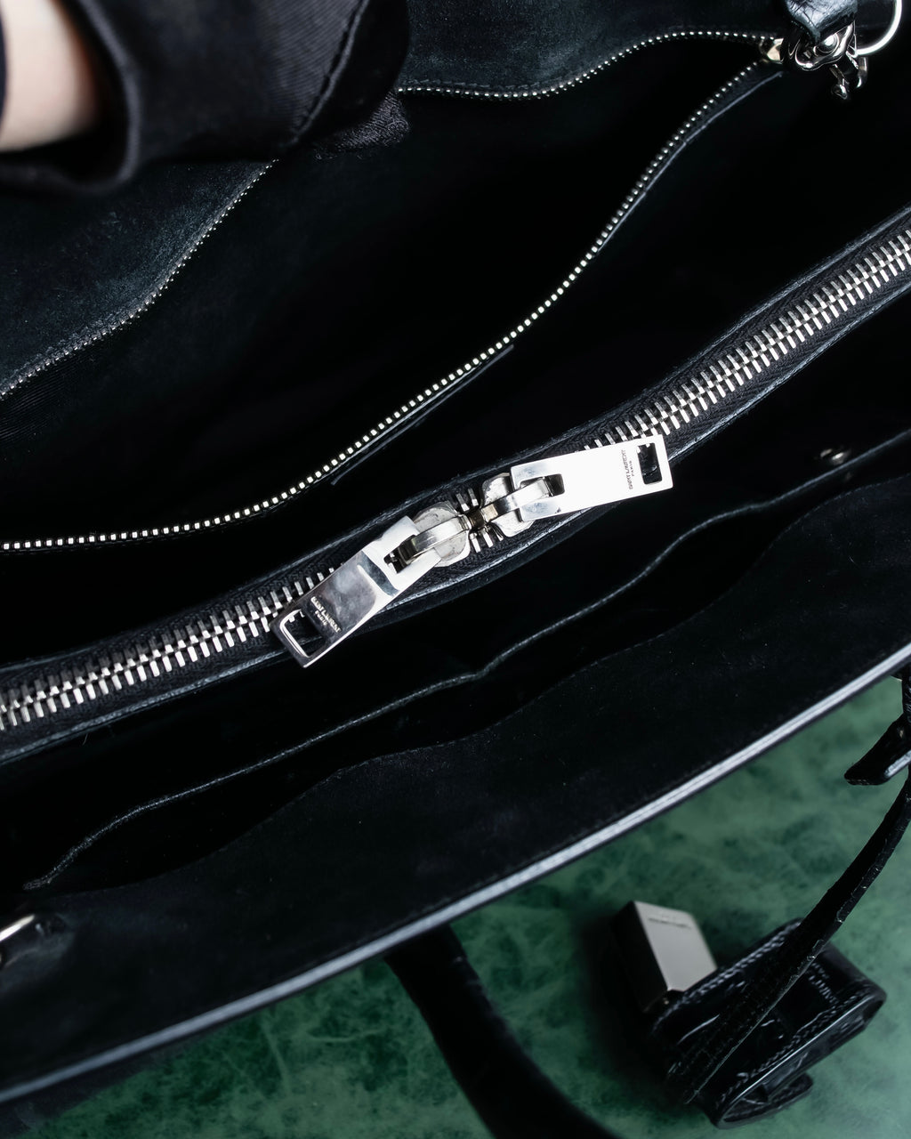 "Saint Laurent" Sac du Jour leather combination 2way bag