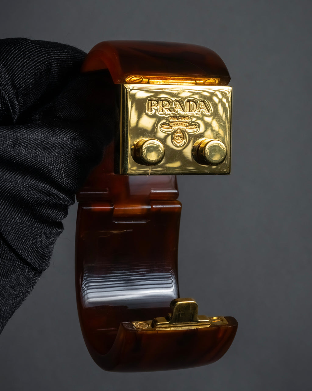 -MOOD Christmas Collections-
"PRADA" Miuccia Prada design tortoiseshell architectural bangle