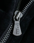 "VERSACE sport"
Stand collar double zipper suede blouson