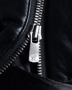 "DURBAN" Double zipper sheepskin leather coat