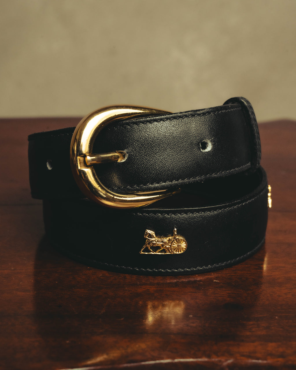 "CELINE" 90's-00's Classic horse carriage waist belt