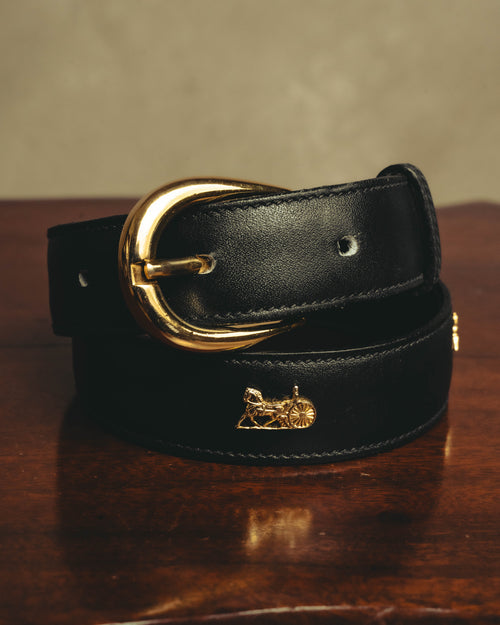 "CELINE" 90's-00's Classic horse carriage waist belt