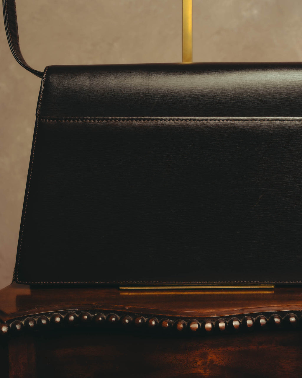 "Thierry Mugler" 80's-90's Architectural leather shoulder bag