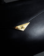 "JUNKO KOSHINO" Geometric motif design 2-way leather shoulder bag