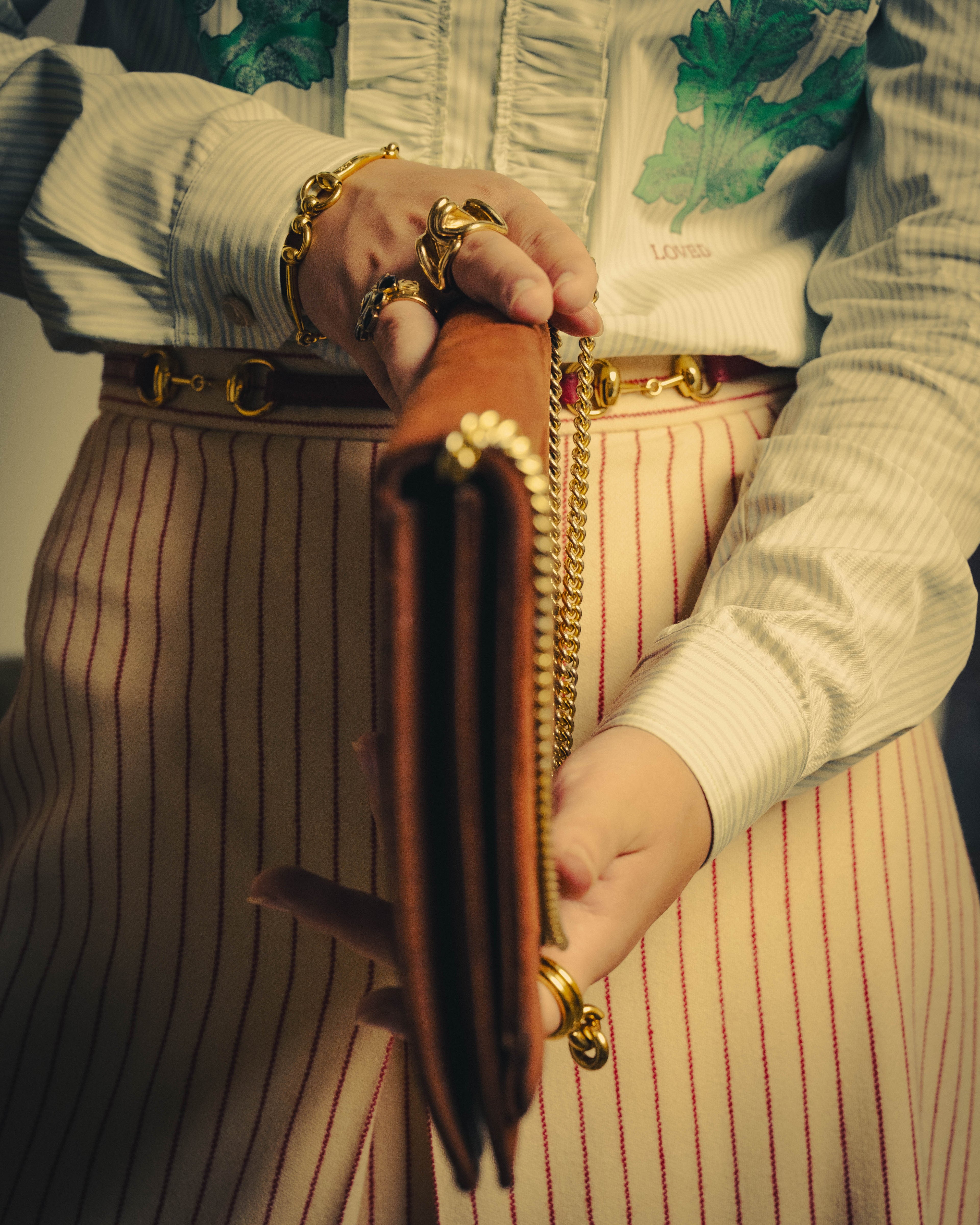 -SPECIAL- “LOEWE” 80’s-90’s embossed anagram suede shoulder bag