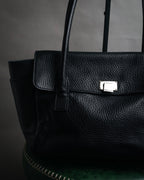 “TIFFANY & CO.” 2010’s Grained leather chain shoulder bag